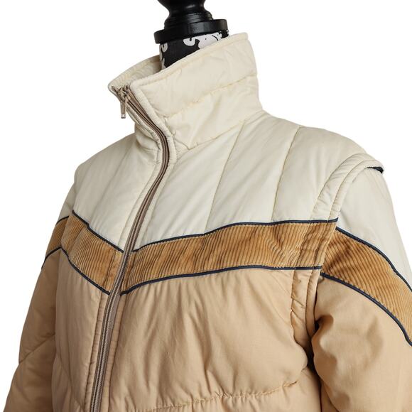 Vintage 80s Retro Americana Western Style 2-in-1 Vest Coat Removable Sleeves - M - Picture 7 of 15